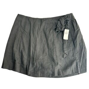 Old Navy Wrap Skort Linen Blend Minimalist Chic Lightweight Medium Vacation NEW‎
